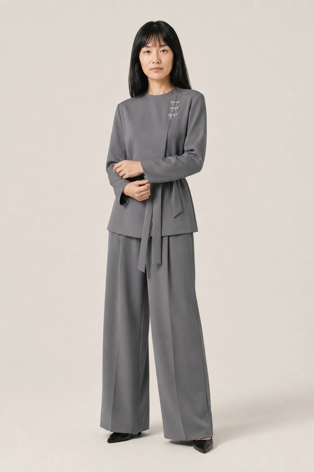 Moza — Tie-Waist Wrap Top